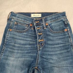 Madewell 10” High rise skinny cropped jeans